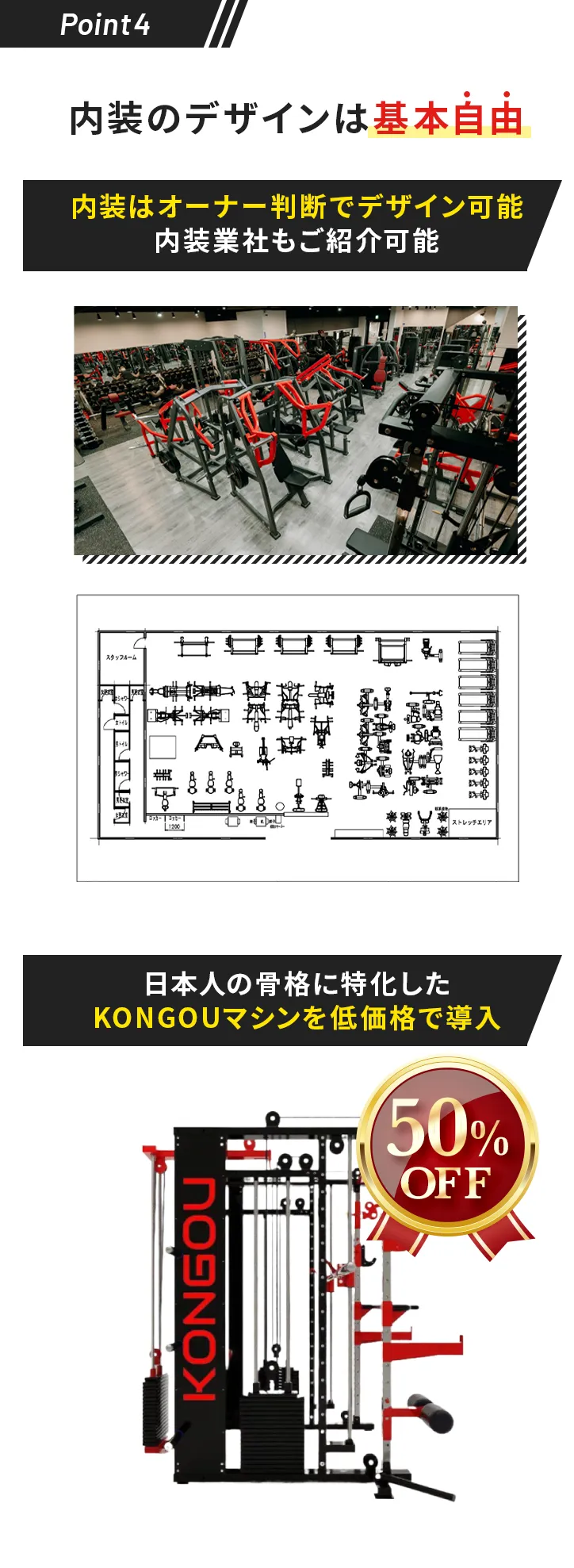 Point4. 内装のデザインは基本自由